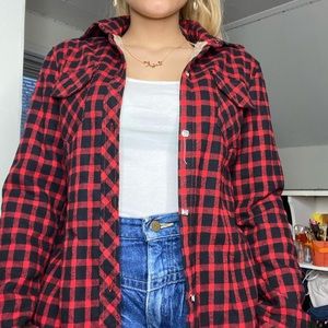 Black and red flannel with funny lining